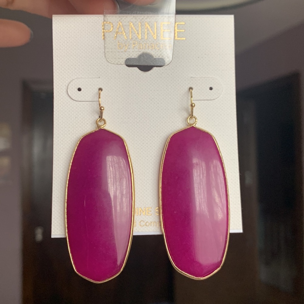 🌟 Purple earrings with gold detail 🌟